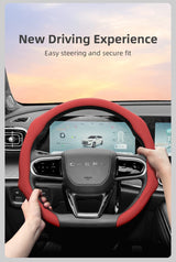 Perforated Leather Steering Wheel Cover for Chery Models