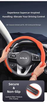 Kia Suede Snap-On Steering Wheel Cover Non-Slip Car Interior Accessory Hocasen