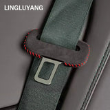 Leather Seat Belt Buckle Cover for Ssangyong Car Interior Accessory LINGLUYANG