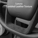 Car Steering Wheel Decorative Frame Sticker Alcantara Steering Protection Sticker for LI Lixiang L7 L8 L9 Car Interior Access