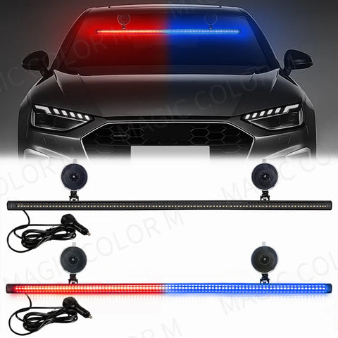 96 LED Windshield Strobe Bar Emergency Light Universal Car Interior Accessory MAGIC COLORM