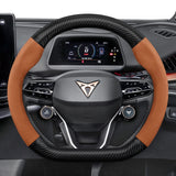 Cupra Suede Carbon Fiber Steering Wheel Cover Fit
