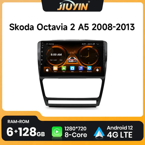 10-Inch Android 12 Touchscreen Head Unit for Skoda Octavia Android Head Unit JIUYIN