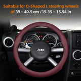 Breathable Leather Steering Cover for Jeep Wrangler JL