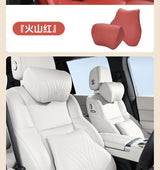 For Xpeng P7 G6 X9 P5 Car Neck Pillow Leather Lumbar Support Pillow Breathable Seat Waist Pad Cushion Auto Interior Accessories