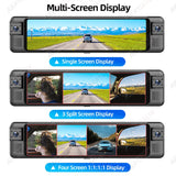 11.26" 4CH 1080P Mirror Dash Cam Universal Dashcam AKAMATE