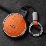 Metal and Leather Car Key Case Cover for Bmw Mini