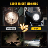 Universal Motorcycle 5.75 Inch Led Headlight H4 For Harley Davidson Sportster Dyna XL 883C 1200C FXD Headlamp FX 5.75inch Hou