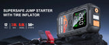 12V 8000A Portable Car Battery Booster with Integrated 200PSI Air Pump, 3000 Cycles, Multi-Mode Light & Wide Compatibility Ju
