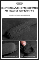 Suede Car Key Case Cover For Wey Coffee 01 Tank Tank300 Car Key Protective Shell Accessories