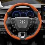 Segmented Suede Steering Wheel Cover for Toyota Cases