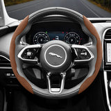 Segmented Suede Steering Wheel Cover for Jaguar XF XE
