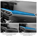 For BMW Two-gate G42 3er I3 G20 G28 4er I4 G23 Center Console Dashboard Trim Sticker Car Interior Accessories Made of Alcanta