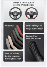 Breathable Faux Leather Steering Wheel Cover for Subaru Car Interior Accessory Hocasen