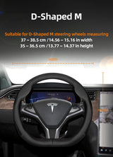 Ultra-Thin Leather Steering Cover for Tesla 2024