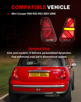 LED Tail Light Smoked Lens for Mini Cooper 2001-2007 Car Interior Accessory iJDM