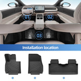 Xpeng G6 2023-2024 Car Floor Mats Cargo Liner Trunk Pad TPE 3D Foot Mat Left Rudder Waterproof BLACK Car Interior Accessory S