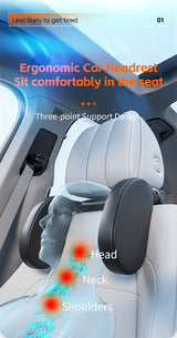 360° Adjustable Ergonomic Auto Cervical Pillow with Memory Foam and Side Pads