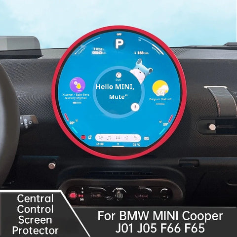 For BMW MINI Cooper J01 J05 F66 F65 Car Central Control Screen Cover Navigation Screen Protector Strip Car Central Control Sc