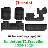 Custom TPE All-Weather Floor Liners for Jetour T2 2024–2025