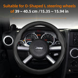 Breathable Leather Steering Cover for Jeep Wrangler JL
