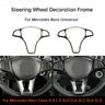 For Mercedes Benz Class A B C E GLE CLA GLC GLA GLS Steering Wheel Trim Strip Decorative Frame Interior Modification