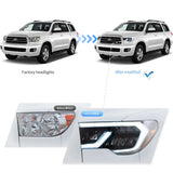 LED Reflection Headlights for Toyota Tundra Sequoia Car Interior Accessory Vland