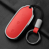 Metal and Leather Car Key Case Cover for Li Auto L7 L8 L9 Max Leading Ideal Li Auto 2023 2024