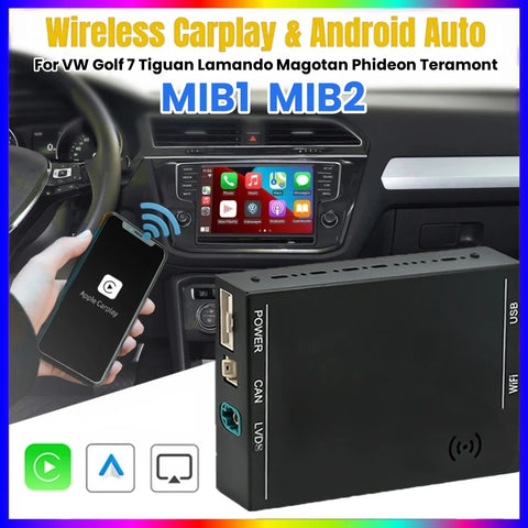 Wireless CarPlay Android Auto Interface for VW Skoda 2015–2022 CarPlay Retrofit Module OEM