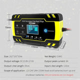 12-24V 6/8A Full Automatic Battery Charger Digital LCD Display Car Battery Chargers Power Puls Repair Chargers Wet Dry Lead A