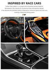 Carbon Fiber Wheel Cover Snap-On for VW Golf Tiguan Car Interior Accessory Hocasen