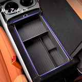 For Xpeng XiaoPeng G9 2023 2024 2025 Car Armrest Storage Box Center Console Organizer Container Storage Box ABS Pad Accessori