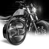 Motorcycle Round 5.75Inch LED Headlight For Harley Honda Shadow VT 600 700 750 1100 VTX 1300 White Drl Hi/Low 5-3/4 Headlamp