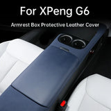 For XPeng G6 Central Control Armrest Box Protective Leather Cover Scratch-resistant Pad Auto Interior Anti-slip Accessories C