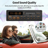 Retro Style 1Din MP3 Car Radio Bluetooth QC3.0 Fast Charge