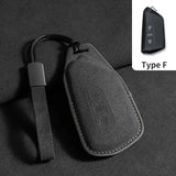 Suede Car Remote Key Case Cover for Volkswagen Golf