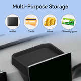 Toyota RAV4 2026 Car Dashboard Storage Tray Display Screen Rear Storage Box Silicone Tray Organizer Accessories Black Car Int