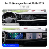 Dual Screen Android Stereo for Volkswagen Passat 2019–2024 Android Head Unit Aotsr