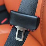 Genuine Leather Seat Belt Guard for Universal Cars Car Interior Accessory LINGLUYANG