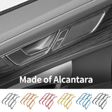 Alcantara Car Door Pull Handle Panel Stickers for Audi A6 A7 Car Interior Accessory OEM