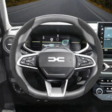 Anti-Slip Suede Steering Wheel Cover for Dacia Sandero Duster