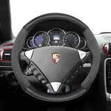 Porsche Suede Carbon Fiber Texture Wheel Cover 992 Car Interior Accessory Hocasen