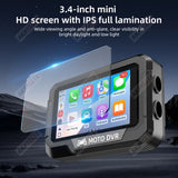 3.4" Motorcycle GPS Monitor with Wireless CarPlay Android Head Unit AKAMATE