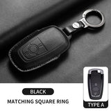 Leather car key case cover for 5 Ford models