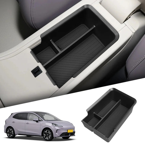 MG 4 MG4 2025+ Central Armrest Storage Box Stowing Tidying Car Tray ABS Organizer Accessories Black Central Armrest Storage B