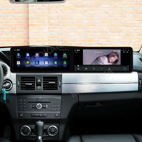 24.6" Dual Screen Android Head Unit for Mercedes Benz GLK 2009 Android Head Unit Aotsr 4GB 64GB Eight Core
