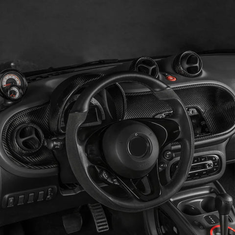 Real Carbon Fiber Dashboard Trim for Smart 453 Car Interior Accessory GMUNI