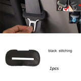 Leather Seat Belt Buckle Cover for BMW Series Car Interior Accessory LINGLUYANG A black stitching 1