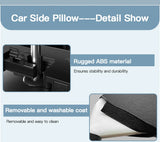 Multifunctional Car Headrest Neck Support with Hidden Hanger, 180° Rotation Universal Car Interior Accessory