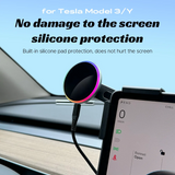 Car Phone Mount Holder 15W Magnetic Wireless Charger Compatible with MagSafe for Tesla Model 3 Y HIGHLAND LAUNCH JUNIPER 2026 RGB